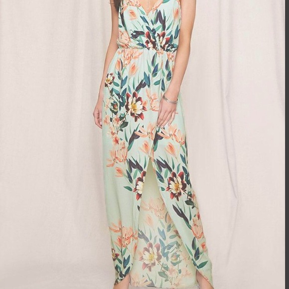 pretty by rory Dresses & Skirts - Pretty By Rory Wrap Tropical Maxi Dress Small